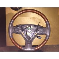Lexus ES300 MCV30 Steering Wheel Leather/Wood 08/04-12/05