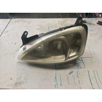 Holden Barina Left Head Light XC 03/2001-01/2004