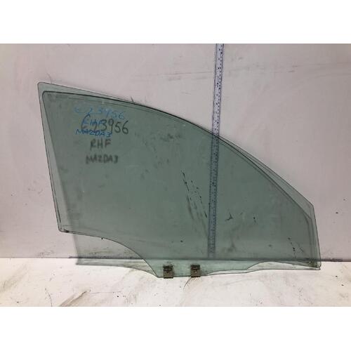 Mazda 3 Window Glass Right Front Sedan/Hatch BK 10/03-04/09